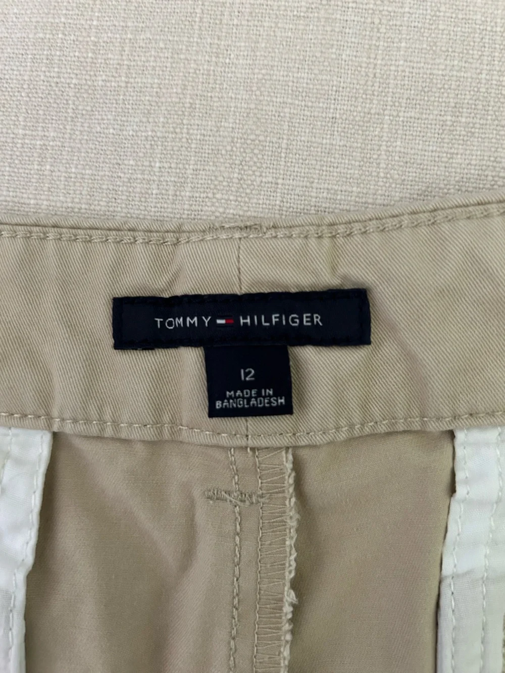 Tommy Hilfiger Khaki Flat-Front Shorts - Picture 3 of 4